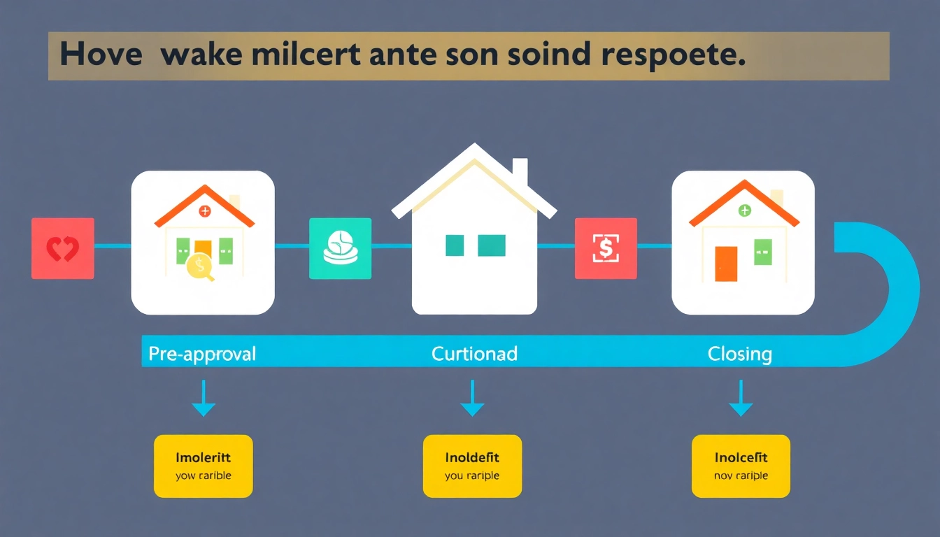 Visual representation of the mortgage process for lenders, detailing the key stages from pre-approval to closing.