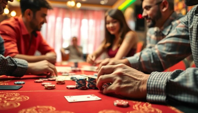 Engage in an exciting game of rummy wealth with vibrant players and colorful cards.