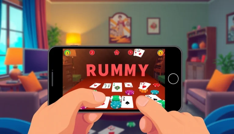 Engage in rummy wealth by enjoying an exciting card game on your smartphone with colorful gameplay.