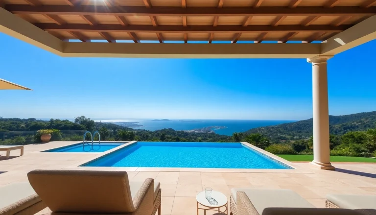 Experience exquisite villa rentals featuring a private pool amidst tranquil surroundings.
