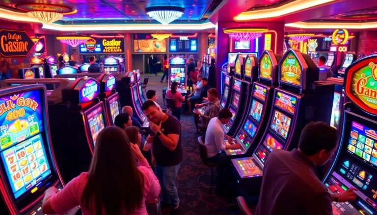 Players engaged with exhilarating slot gacor games in a lively casino environment.