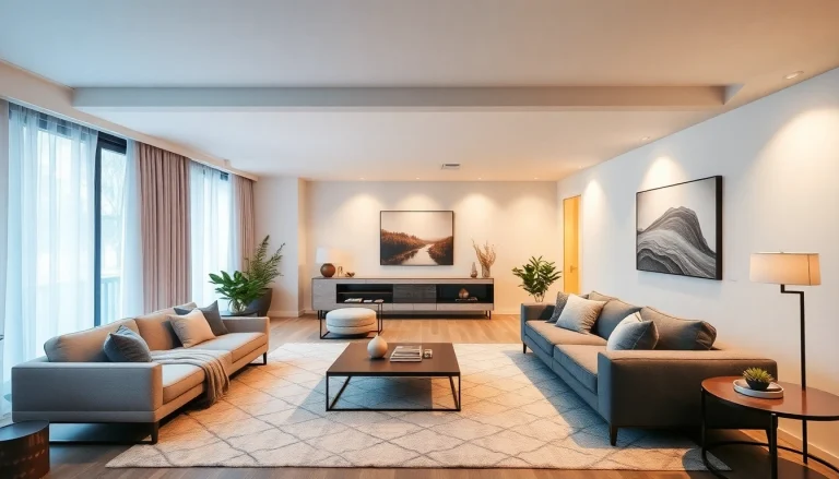 Transform your entire interior with a stylish modern living room design showcasing cozy textures.