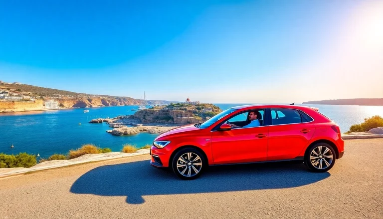 Experience the beauty of Malta with a cheap car rental with driver Malta at a stunning coastal location.
