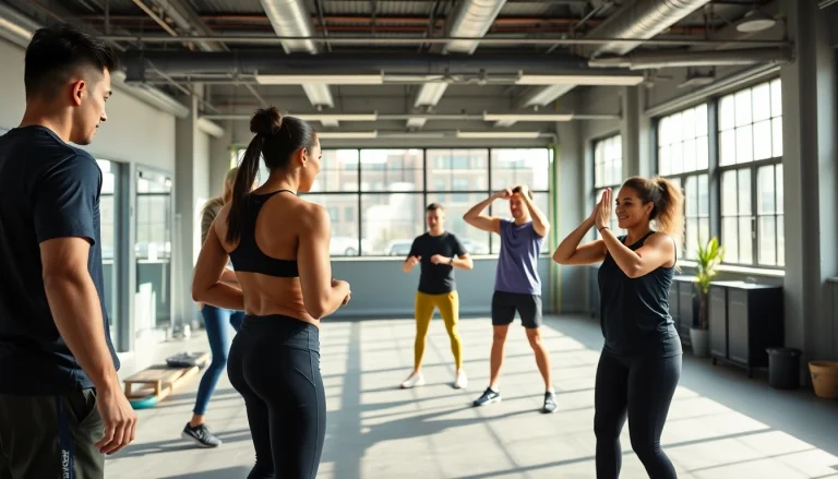 Best Fitness Trainer Jersey City leading a dynamic workout session with diverse clients outdoors.