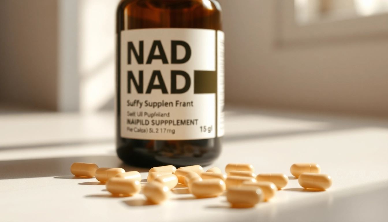 Maximize energy and wellness with this NAD Supplement bottle prominently displayed.