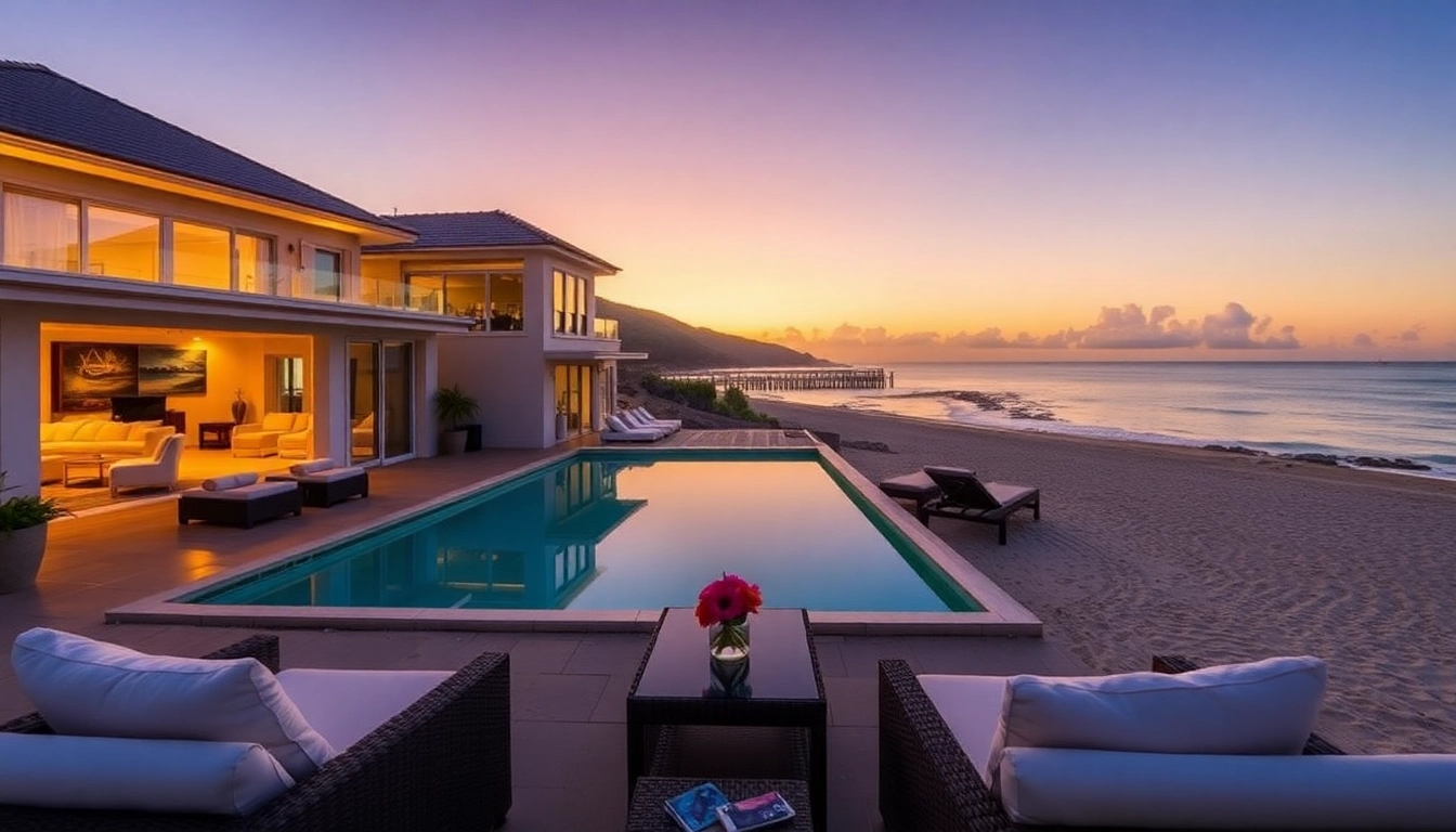 Discover stunning luxury rentals St Martin with exquisite outdoor seating and sunset views.