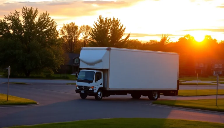 Relocation efforts by professional removal companies Bingley with a moving truck in a sunny neighborhood.