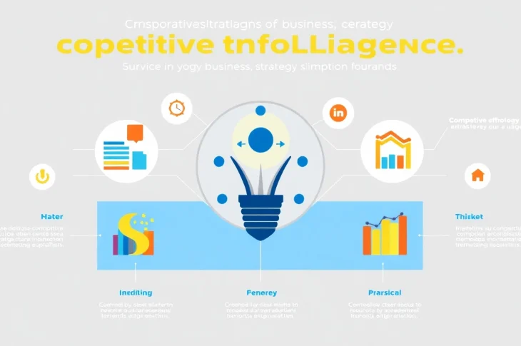Visual representation emphasizing competitive intelligence services for strategic business insights.