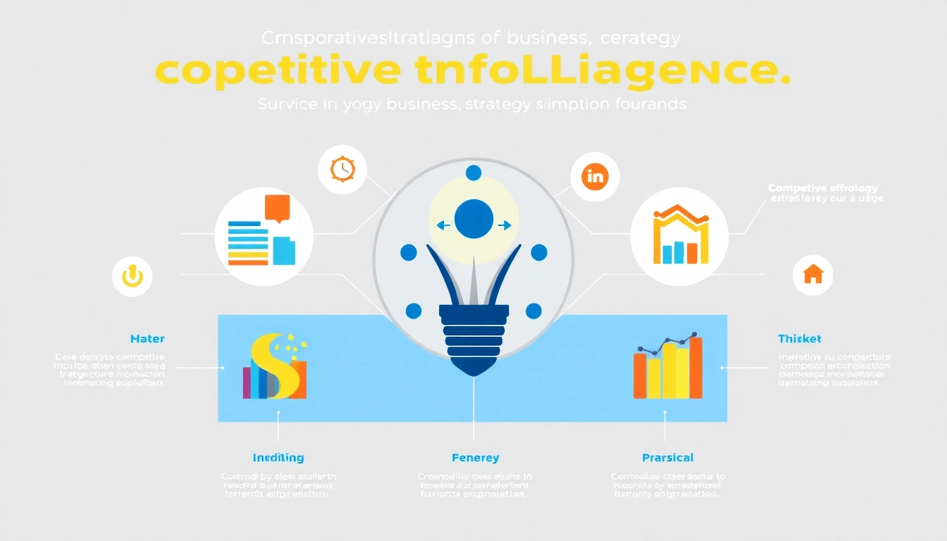 Visual representation emphasizing competitive intelligence services for strategic business insights.