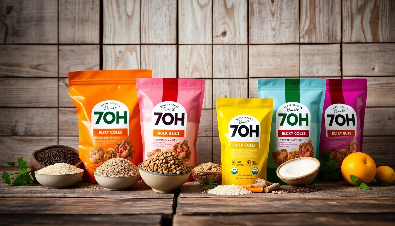 Explore bulk 7oh products showcased with vibrant colors and modern styling in a health-focused setting.