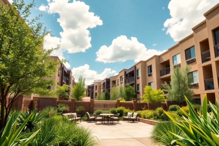 Attractive Glendale AZ apartments featuring modern architecture and inviting outdoor spaces.