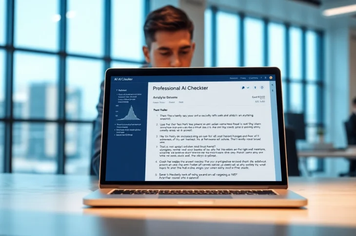Enhance your content quality using an effective AI checker tool in a professional setting.