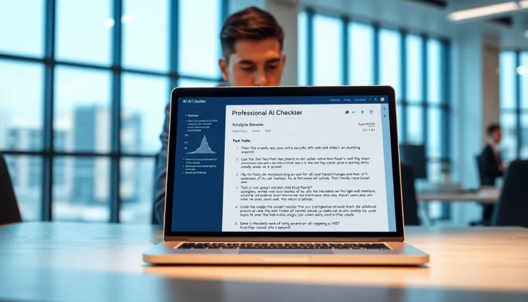 Enhance your content quality using an effective AI checker tool in a professional setting.