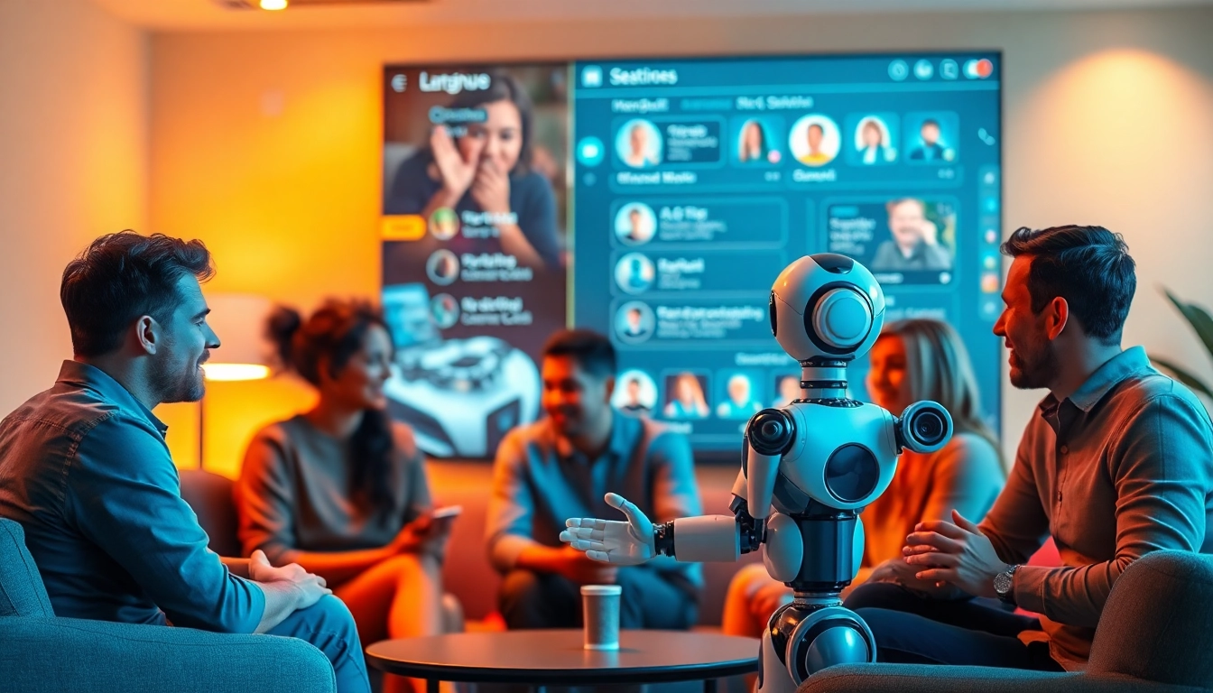 Engage in thrilling dirty ai chat with dynamic AI characters in a vibrant virtual lounge.