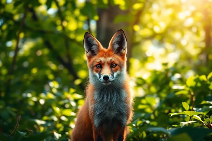 Watch a wild fox gracefully roaming in lush greenery, showcasing the essence of www.sudswild.com.