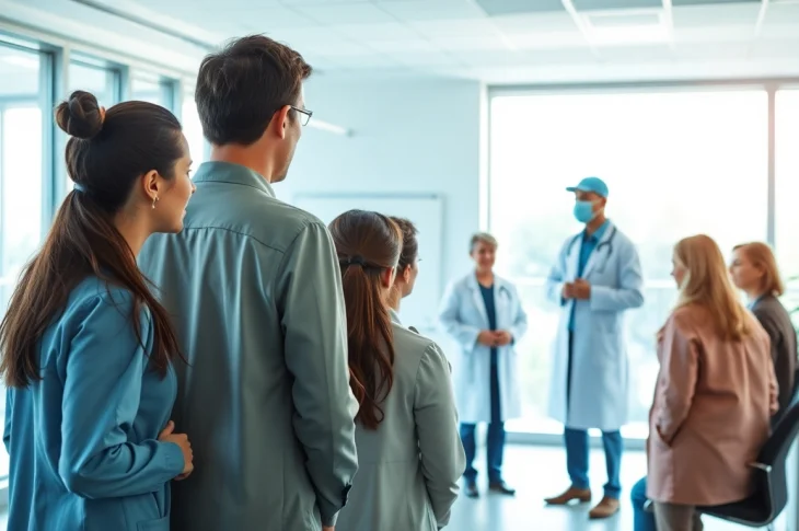 Engaging scenario of employee drug impairment testing showcasing professionals in a corporate setting.