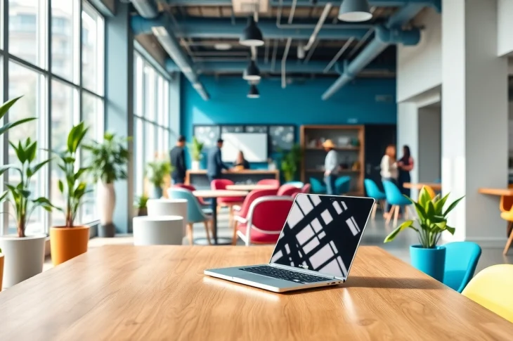 Discover a professional commercial office space for rent in Bangalore, highlighting modern design and collaborative work areas.