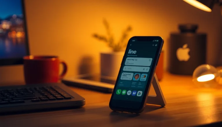 View the line电脑版下载 interface on a smartphone screen, showcasing key features and design.