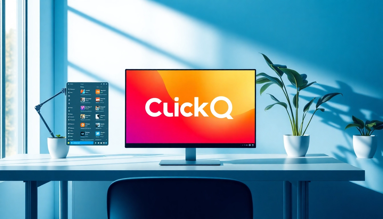 Enhance productivity with quickq官网 software displayed on a stylish desktop setup.