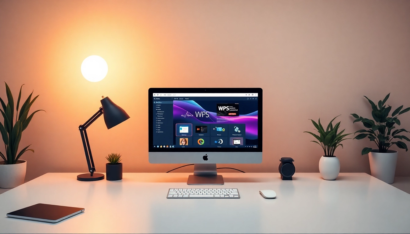 Utilize WPS software to enhance productivity in a modern workspace.