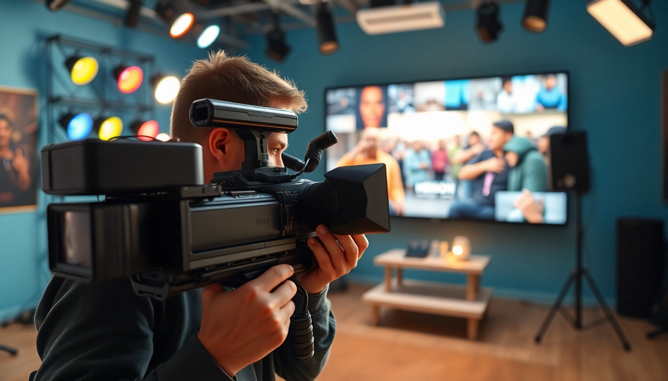 Filmmaker capturing impactful Stories & Documentaries in a vibrant studio setting.