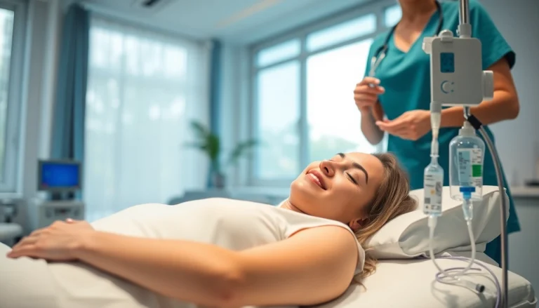 NAD IV therapy session showcasing a patient receiving treatment with calming environment.