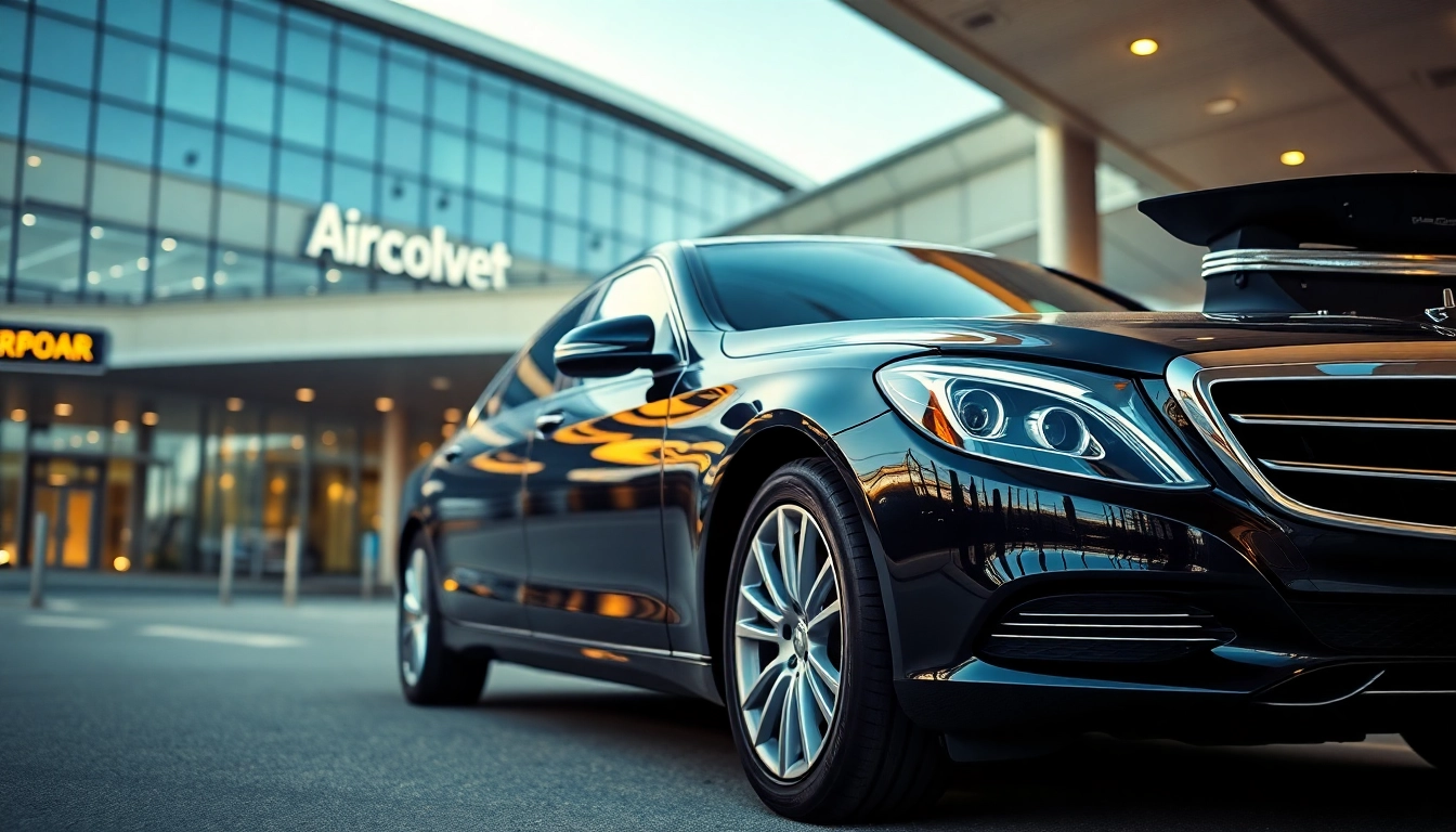 Experience premium car service Vancouver airport with a luxurious vehicle and modern terminal backdrop.
