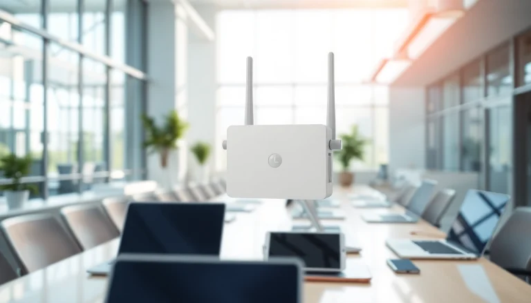 Access Point facilitating seamless connectivity in a modern office environment.