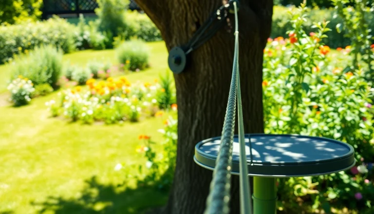 Install the GARDEN ZIP WIRE KIT for adventurous outdoor fun in a lush garden setting.
