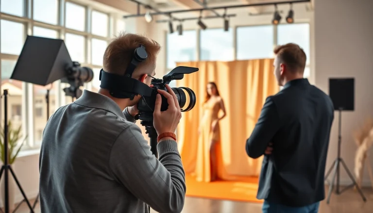 Captivating image of a photography company Edmonton team capturing professional portraits.