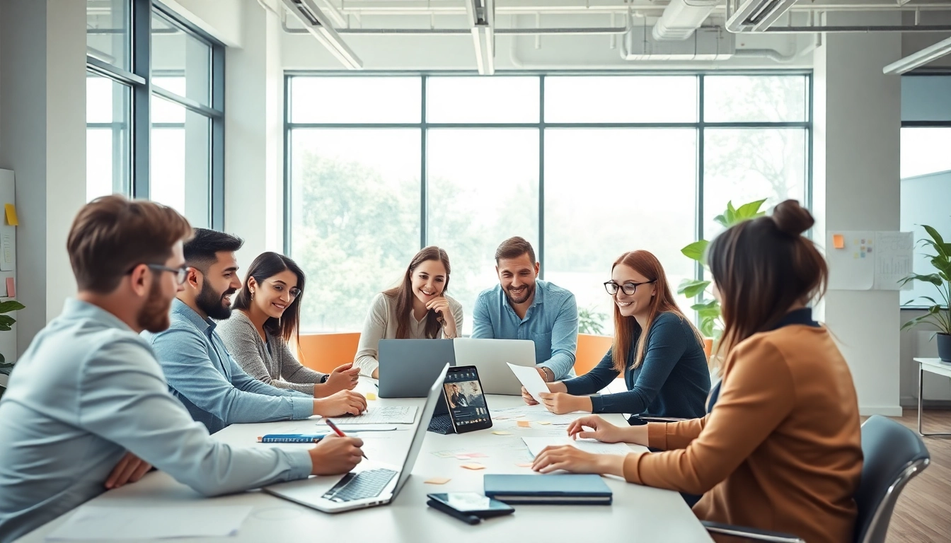 Designing an engaging website, showcasing teamwork in edmonton web design.