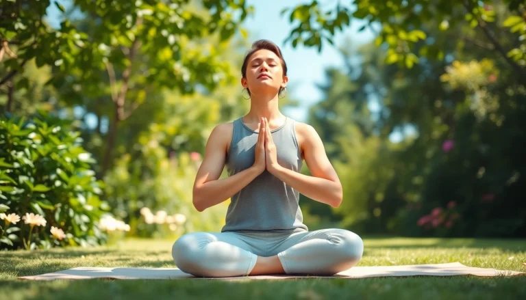 Practicing deep breathing outdoors is key to dealing with stress effectively.
