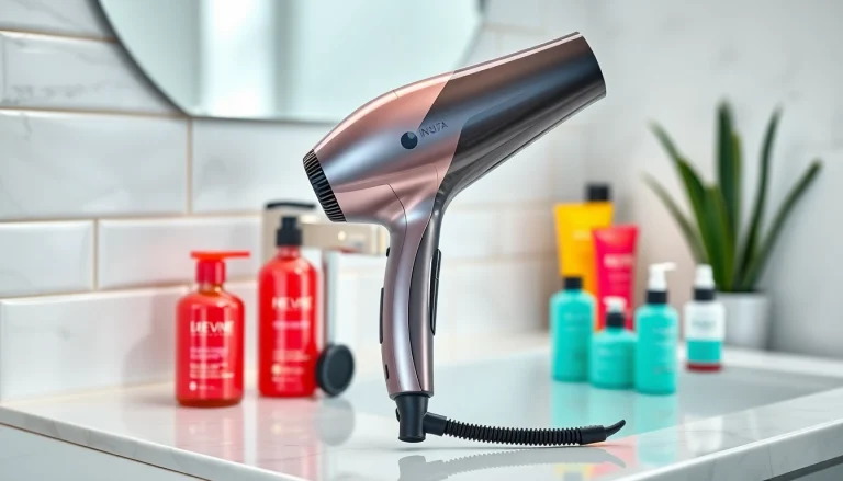 Transform your hair routine with this sleek ionic hair dryer featuring innovative design.