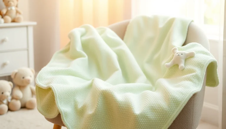 Snuggling with a soft baby blanket in a cozy nursery atmosphere.