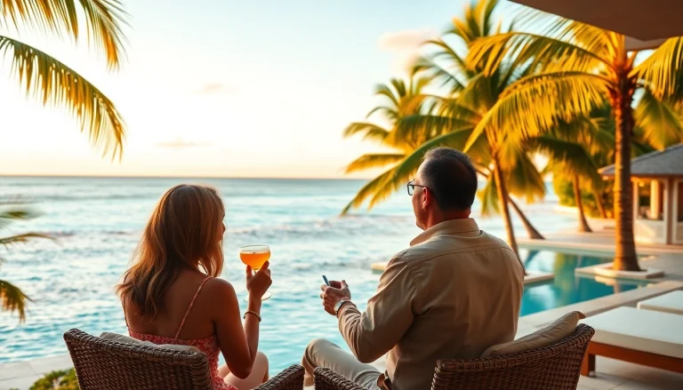 Experience luxury travel at a serene beachfront resort with breathtaking views and warm ambiance.