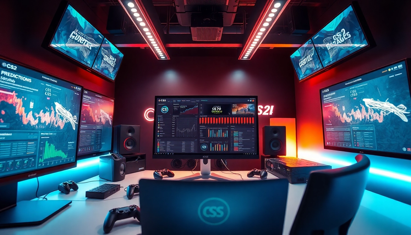 Analyze CS2 Predictions with expert analytics tools in a vibrant esports environment.