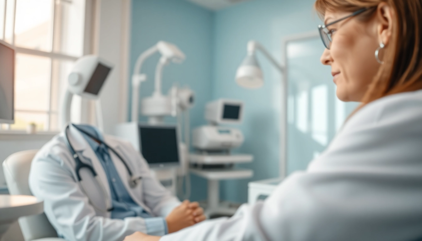 Consultation at Parker Medical Las Vegas showcasing a doctor and patient interaction in a modern setting.