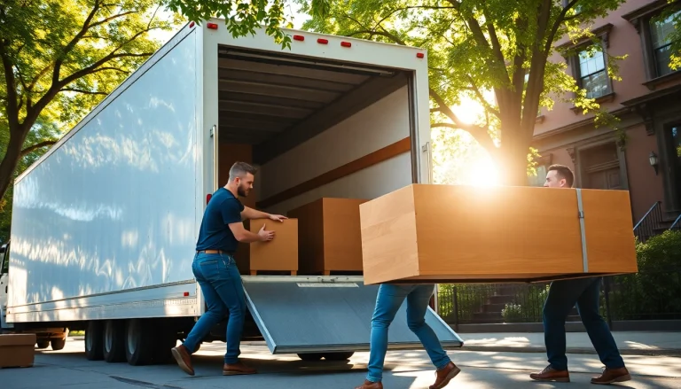 Brooklyn movers efficiently loading a truck during a residential move.
