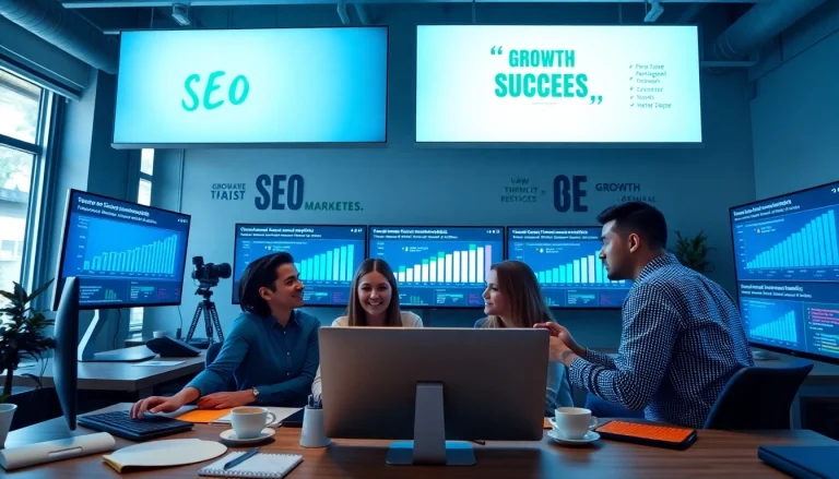Boosting SEO strategies with leading seo companies kansas city in a collaborative office setting.